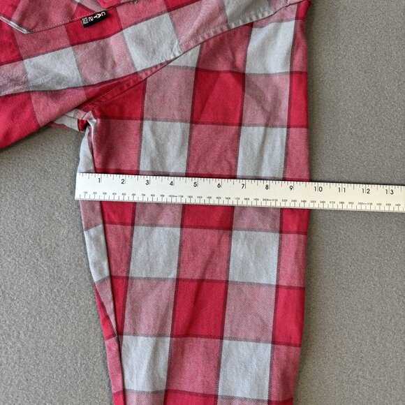 Dixxon Flannel Shirt Men XL Red Gray Plaid Fuego FR Flannel Flame Resistant Work - Picture 8 of 16